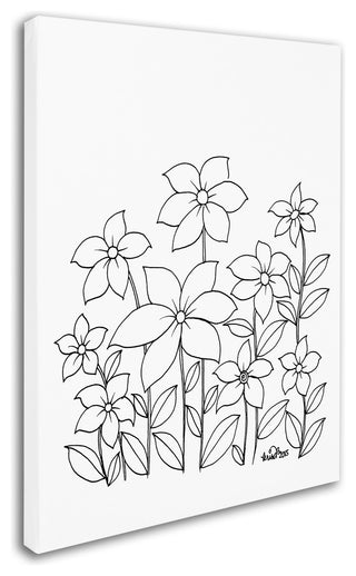 KCDoodleArt 'Simple Flower Doodle 1' Canvas Art, 24"x32"