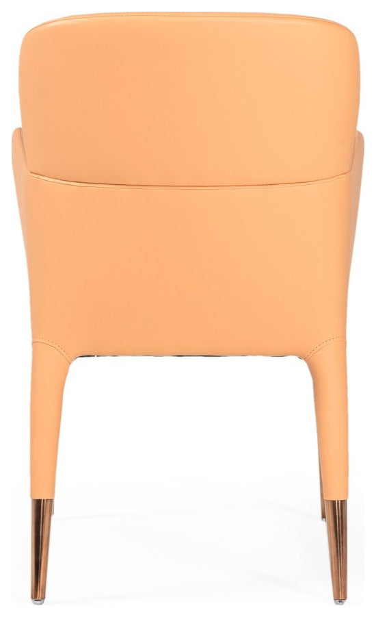 Peach Rosegold Dining Chair