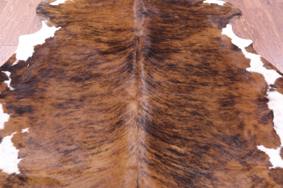 Brindle Natural Cowhide Rug 7' 7" X 6' 8" C1779