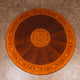 NDRT065 Mahogany Round Dining Table With Floral Inlay