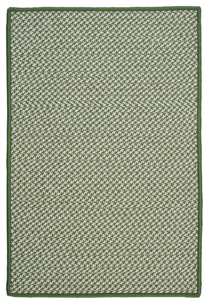 Colonial Mills Outdoor Houndstooth Tweed OT68 Green RUG