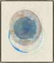 36x42 Mavi Daire IV, Framed Artwork, Silver