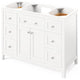 Chatham Traditional 48" White Single Sink Vanity, Black Granite Vanity Top