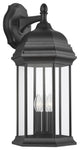 Sevier Extra Large 3-Light Downlight Outdoor Wall Lantern, Black