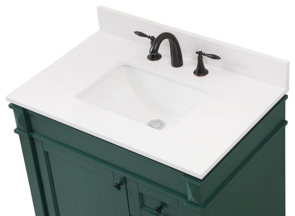 Home Living 21" Transitional Green-Light Bathroom Vanity
