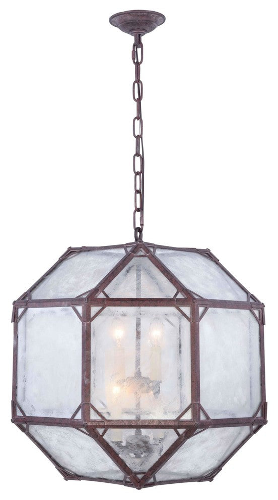 Elegant Lighting Gordon Collection Pendant, Saddle Rust