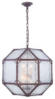Elegant Lighting Gordon Collection Pendant, Saddle Rust