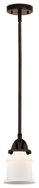 Small Canton Mini Pendant, Oil Rubbed Bronze, Matte White, Matte White