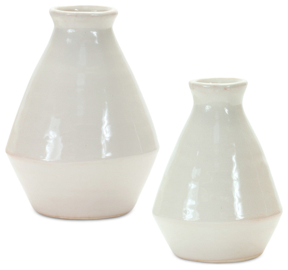 Terracotta Vase, 2-Piece Set