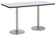 KFI Mode 42" x 72" Conference Table Grey Round Silver Base Bistro Height