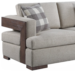 Acme Niamey Loveseat, With 2-Pillows, Fabric/Walnut