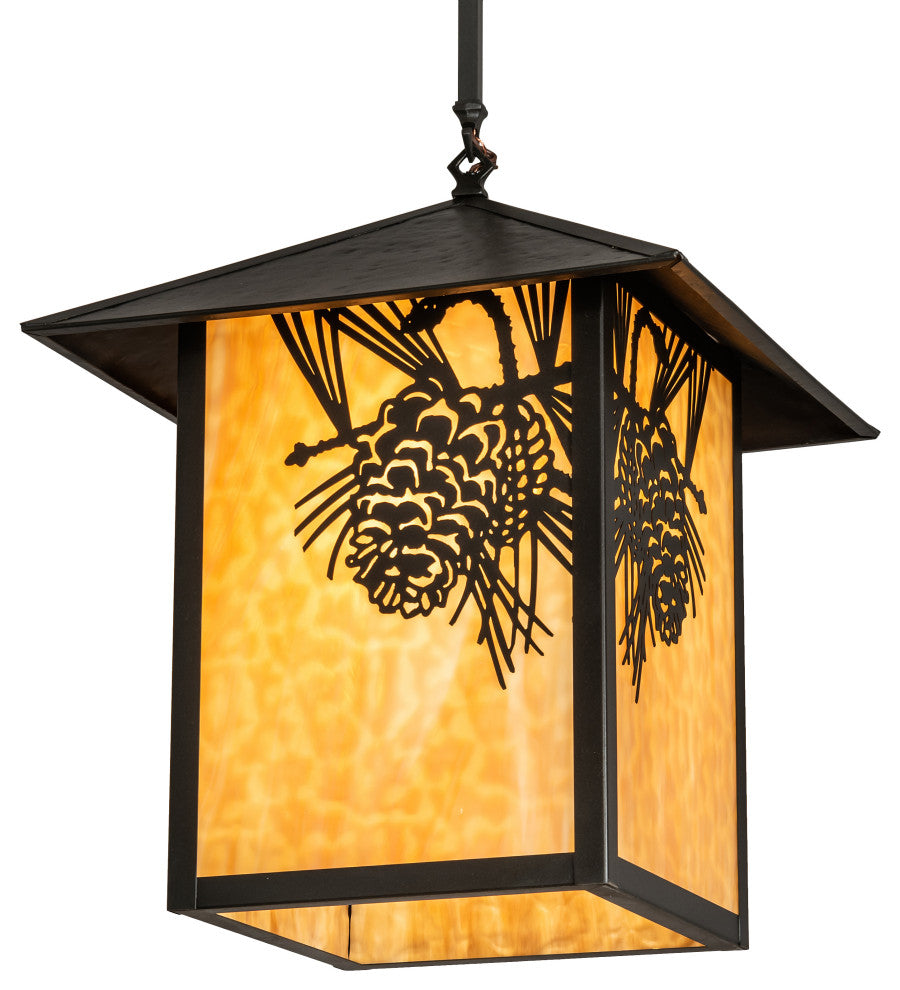 16 Square Seneca Winter Pine Pendant