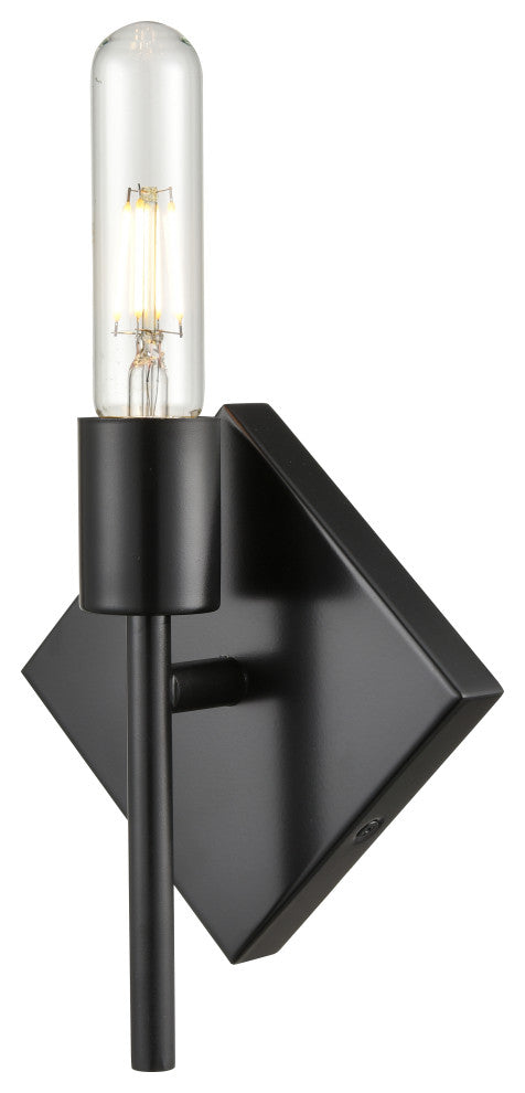 Mia 1-Light 6" Sconce, Matte Black