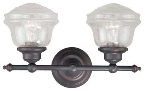 Huntley 2L Vanity Clear Glass Oil Rubbed Bronze