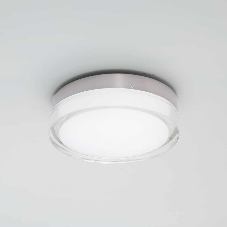 Pi 9" LED Round Flush Mount 3500K, Stainless Steel