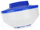 Floating Swimming Pool Chemical Dispenser, White and Blue - 7" Diameter