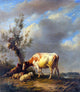 Eugene Verboeckhoven The Shepherd-s Rest, 20"x25" Wall Decal