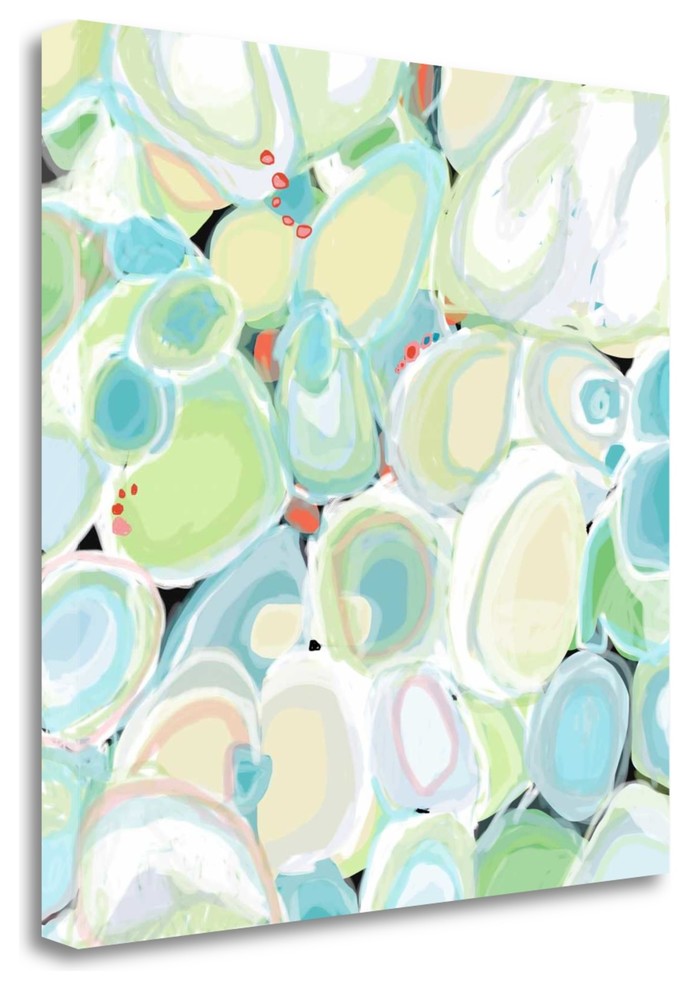 "Mint Cocktail" By Jan Weiss, Giclee Print on Gallery Wrap Canvas, Ready to Hang