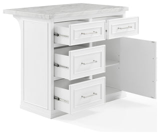 Cutler Faux Marble Top Kitchen Island