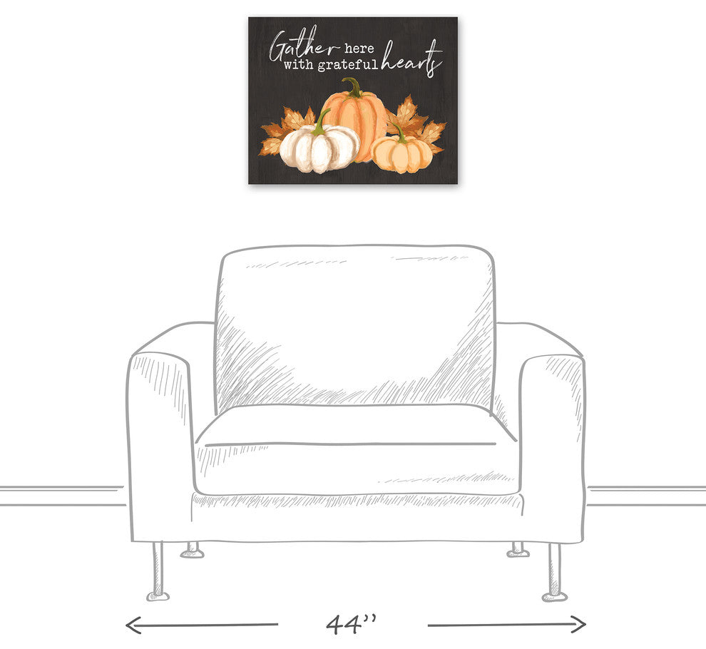 Gather Here with Grateful Hearts Print on Canvas