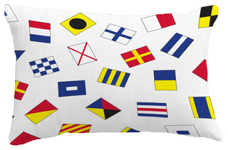 Multi All Over Toss Larger Geometric Print Pillow, Red, 14"x20"