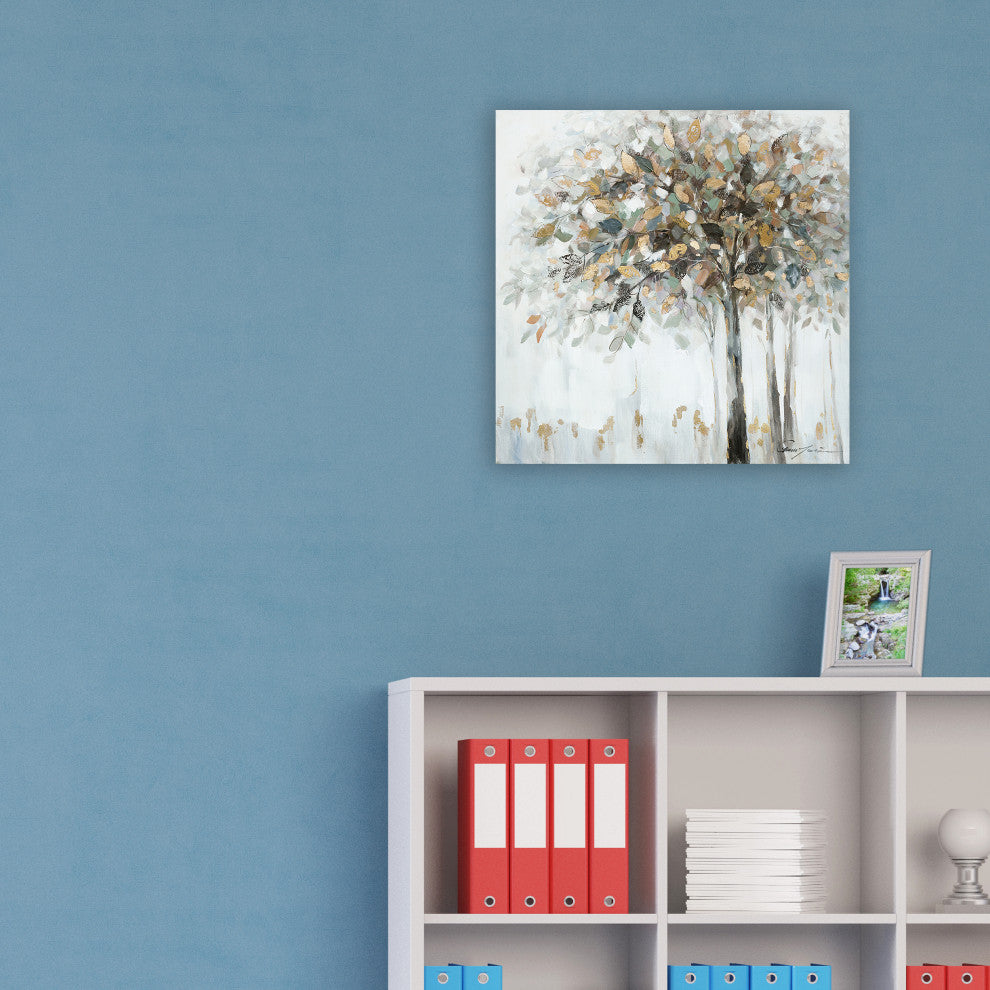 Abstract gold tree - Oil Painting Print on Wrapped Canvas, canvas wall decor, 20