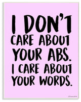 I Care About Words Wall Plaque Art, 10x15