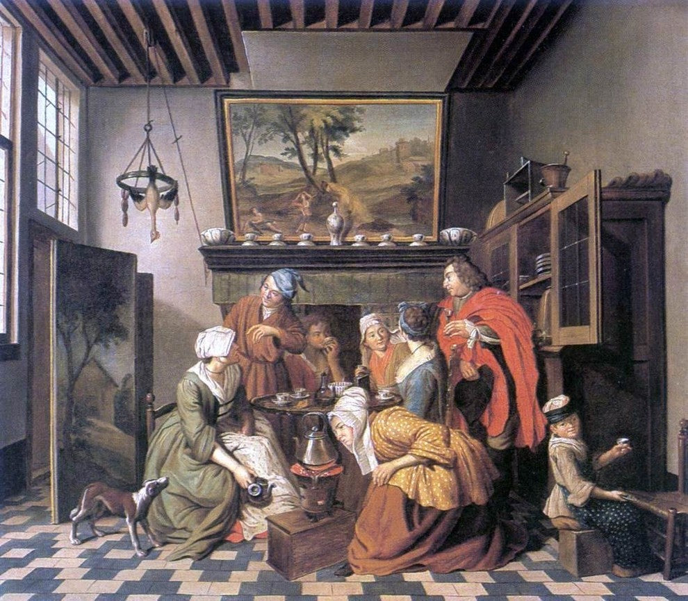 II Jan Horemans Tea Time, 20"x25" Gallery Wrapped Canvas Print