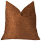 Burnt Cedar Orange Luxury Throw Pillow, 20"x30" Queen
