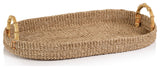 Timor Multipurpose Abaca Tray with Bamboo Handles, Large