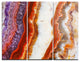 "Colorful Stone Stripes" Digital Metal Wall Art, 3 Panels, 36"x28"