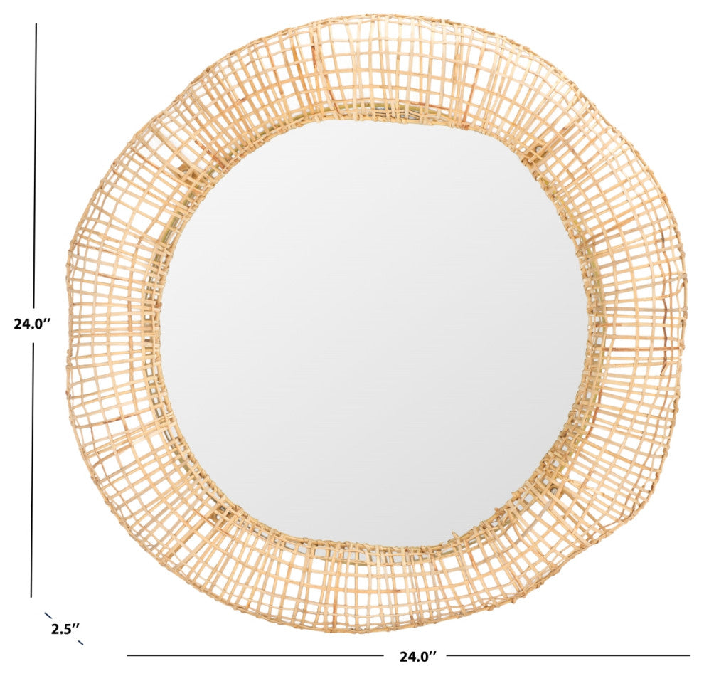 Safavieh Alia 24" Mirror, Natural