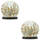Bird and Floral Globe, 2-Piece Set