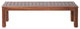 Ebany Outdoor Acacia Wood Dining Bench (Set of 2), Dark Brown