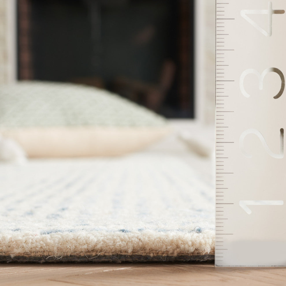 Safavieh Couture Abstract Collection ABT928 Area Rug, Ivory/Blue, 8'x10'