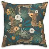 Tropical Cheetah Green 18x18 Spun Poly Pillow