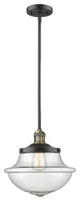 Large Oxford 1-Light Mini Pendant, Black Antique Brass, Seedy