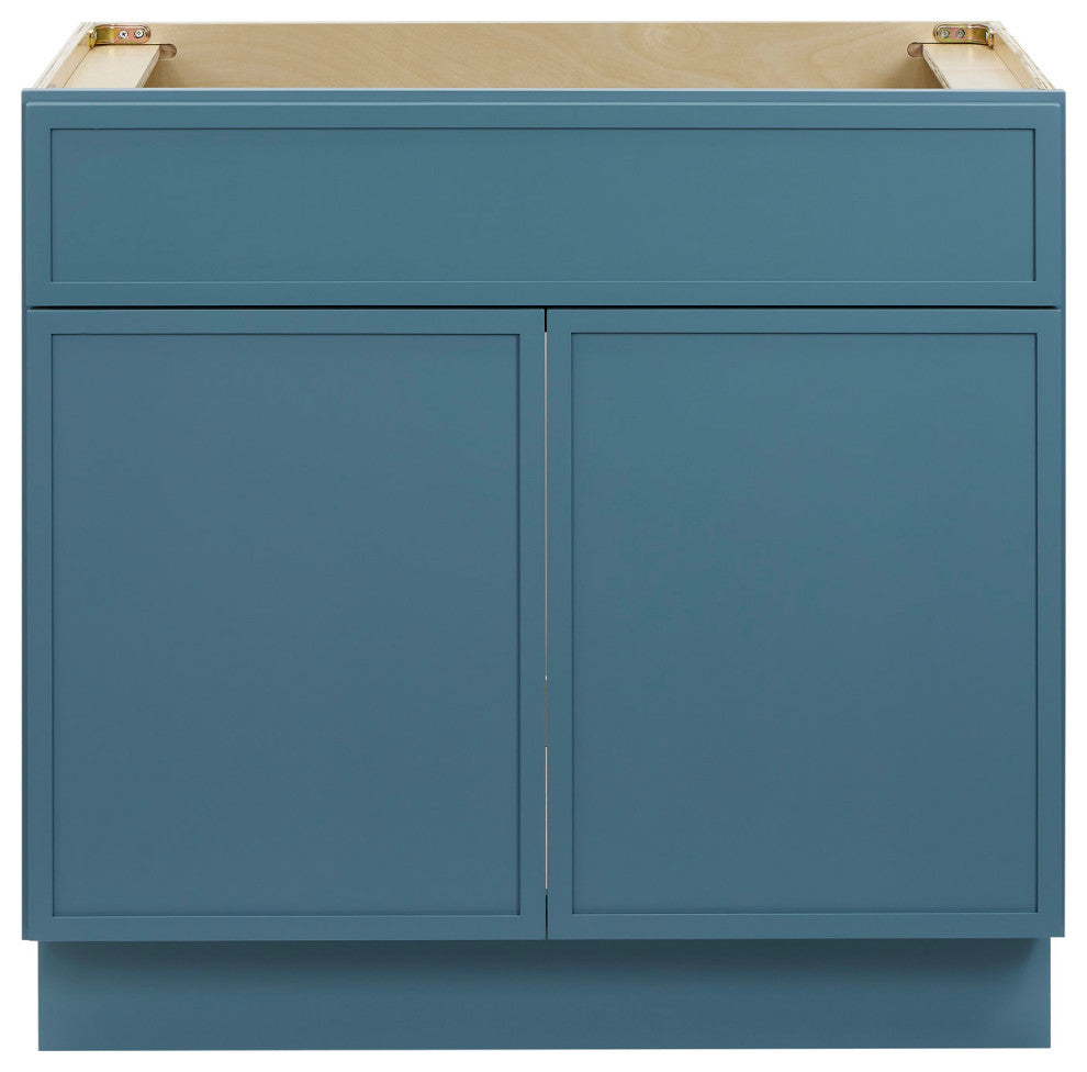 Vanity Art Birch Plywood Single Base Storage Cabinet, Sea Green, 33"
