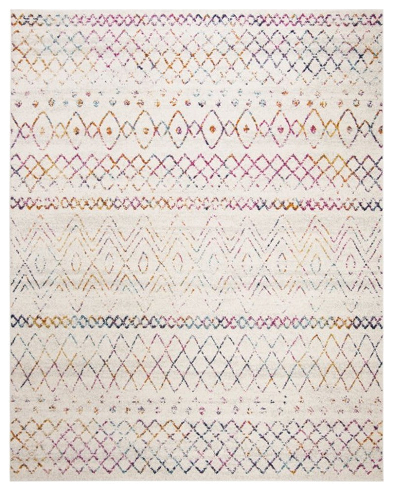 Safavieh Madison 6'7" x 9'2" Rug in Ivory and Fuchsia