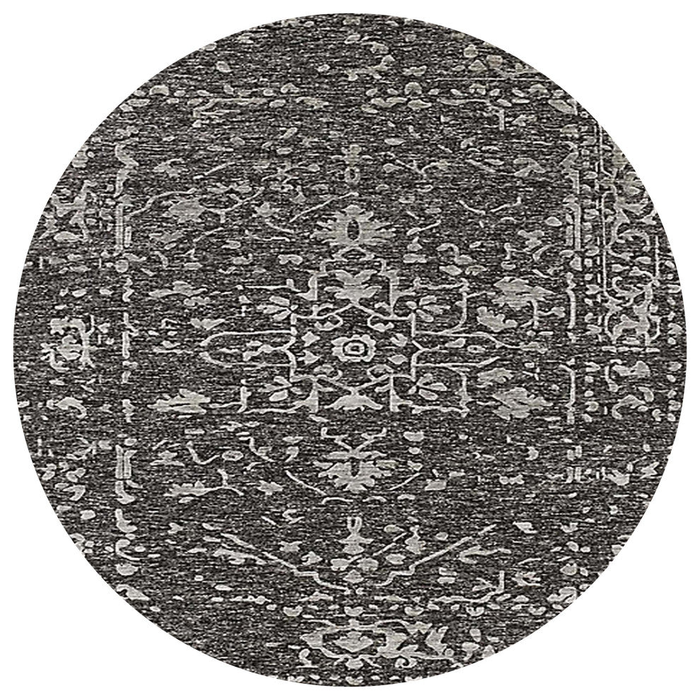 Ahgly Company Indoor Round Mid-Century Modern Area Rugs, 3' Round