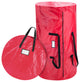 Christmas Tree and Wreath Combo Storage Bag, Up to 9' Tree by Elf Stor, Red