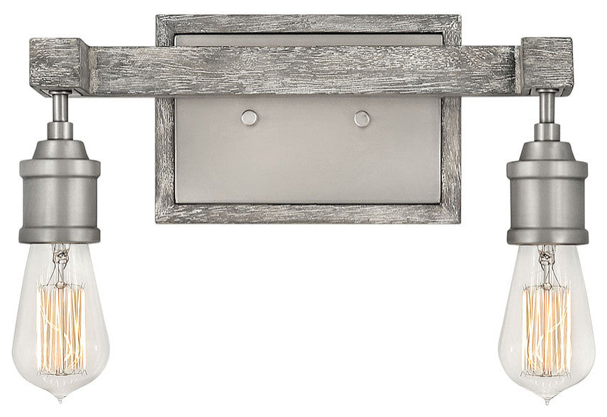 Hinkley Denton Two Light Vanity, Pewter