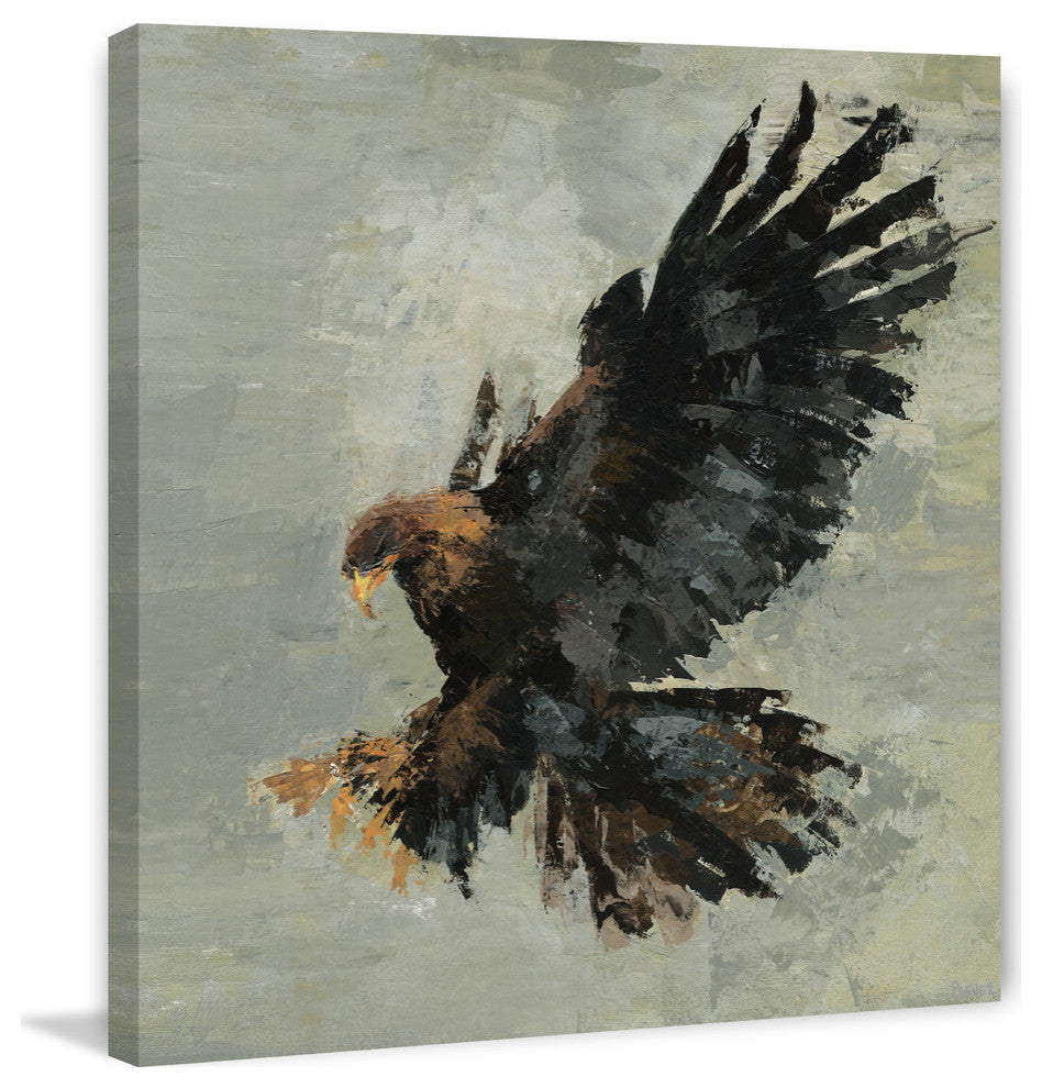 "The Great Eagle" Painting Print on Wrapped Canvas, 18"x18"