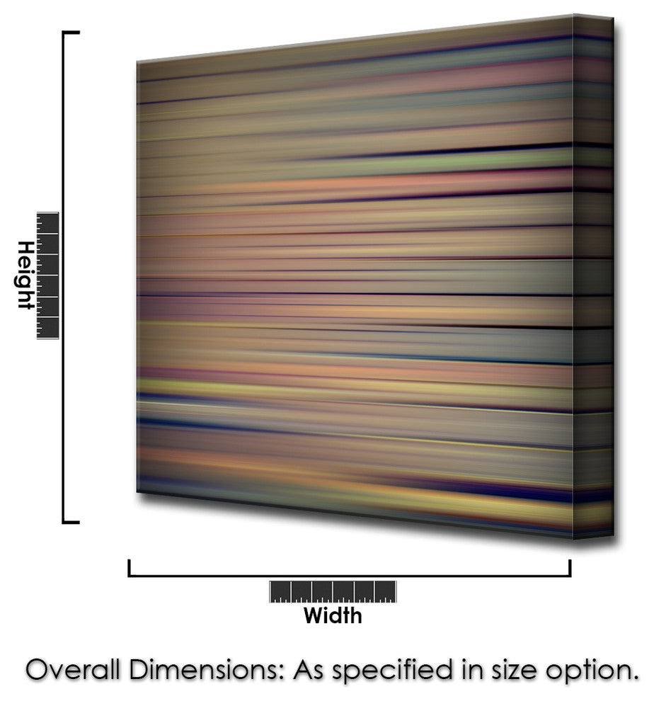Ready2HangArt ''Blur Stripes VIII'' Canvas Wall Art, 12 in. Highx12 in. Wide