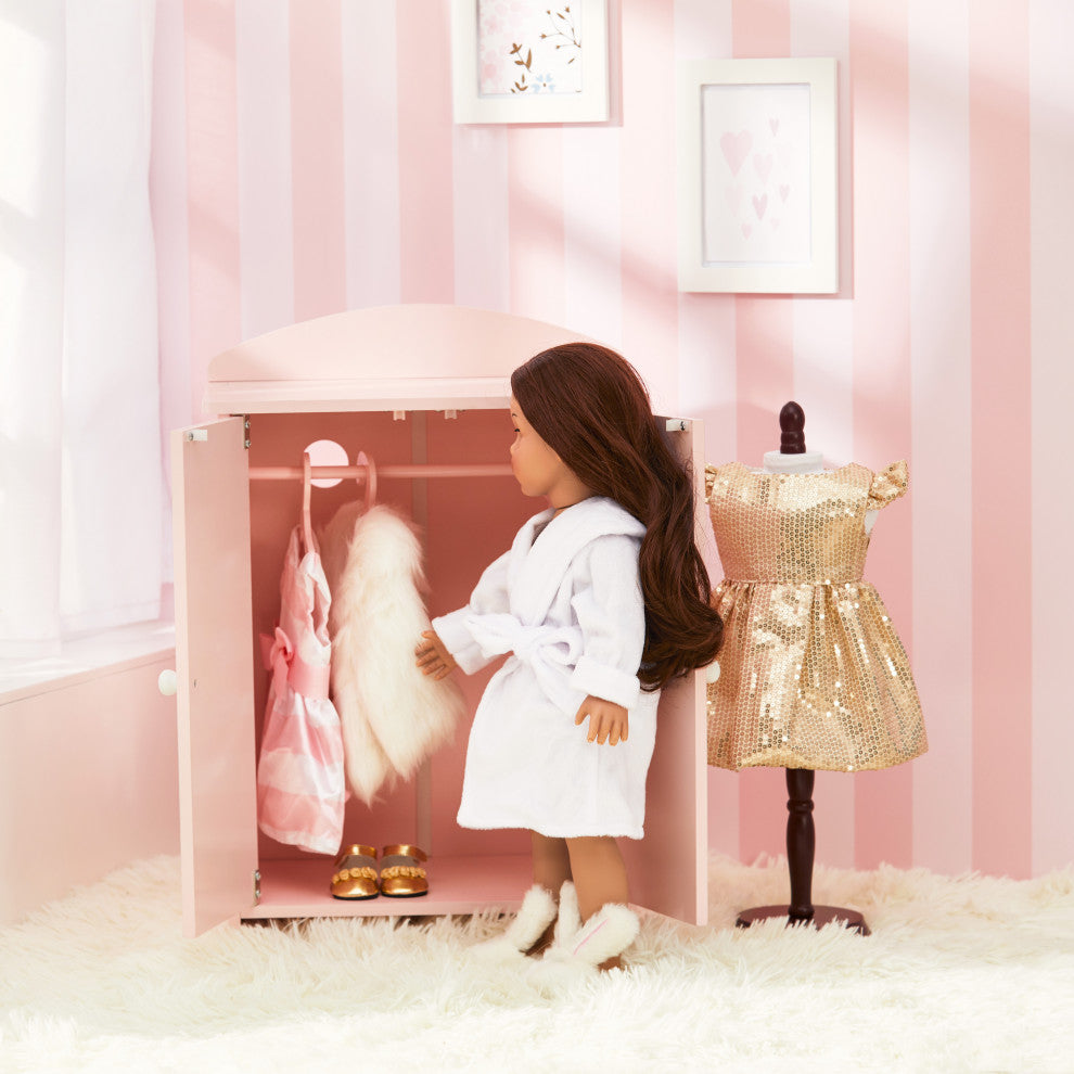 Aurora Princess 18" Doll Pink Plaid Closet