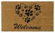 Heart-Shaped Paws Welcome Mat