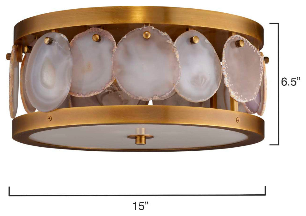 Upsala Agatge Flush Mount Ceiling Light, Small