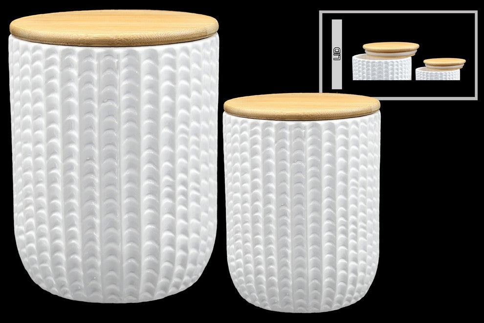 UTC50959 Ceramic Canister Coated White
