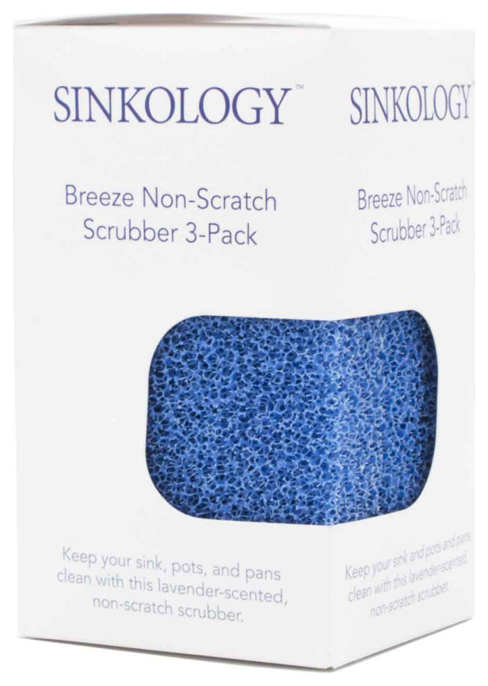 SinkSense Breeze Non-Scratch and Odor Resistant Silicone Scrubber (3 Pack)