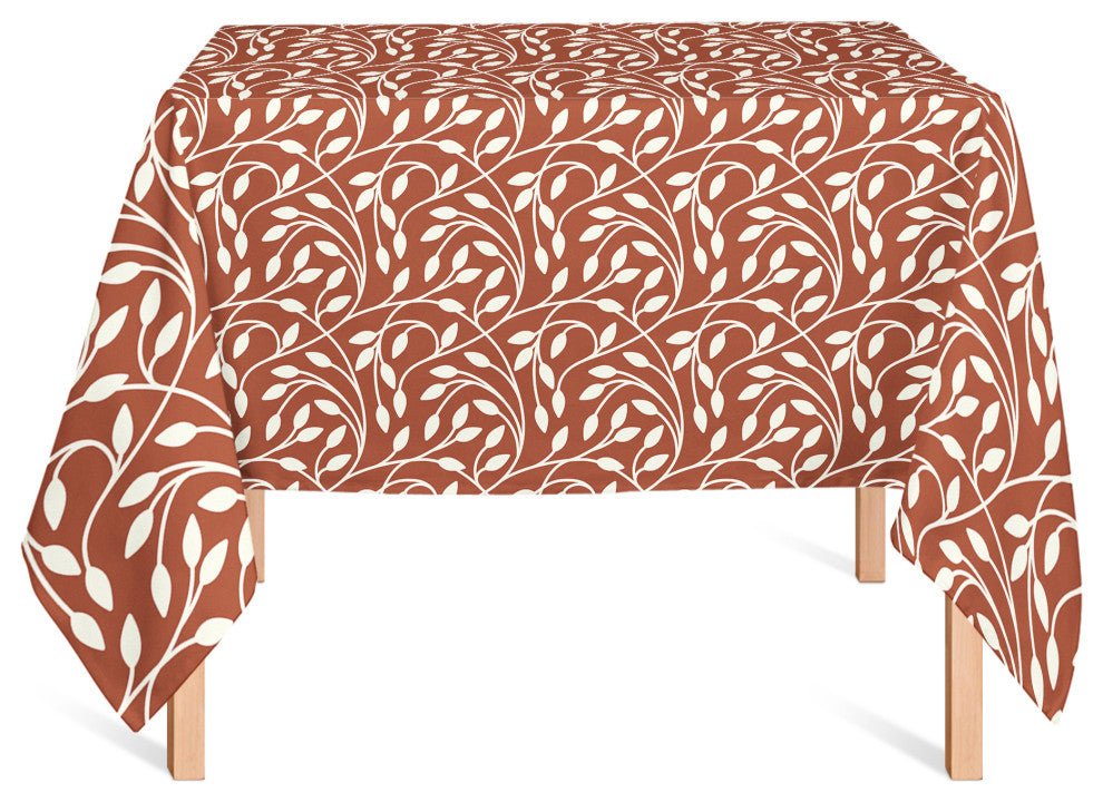 Circle Vine Red 2 58x58 Tablecloth